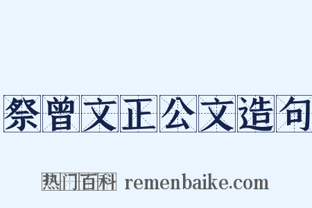 祭曾文正公文造句是什么意思的图片